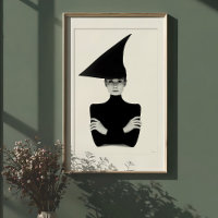 Chic géométrique : Portrait d'élégance monochrome