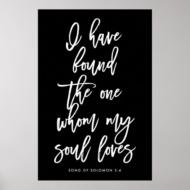 Poster Chic Hand Lettered J'ai trouvé le seul signe (Devant)