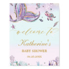 Chic Mermaid Baby shower sous la mer Bienvenue