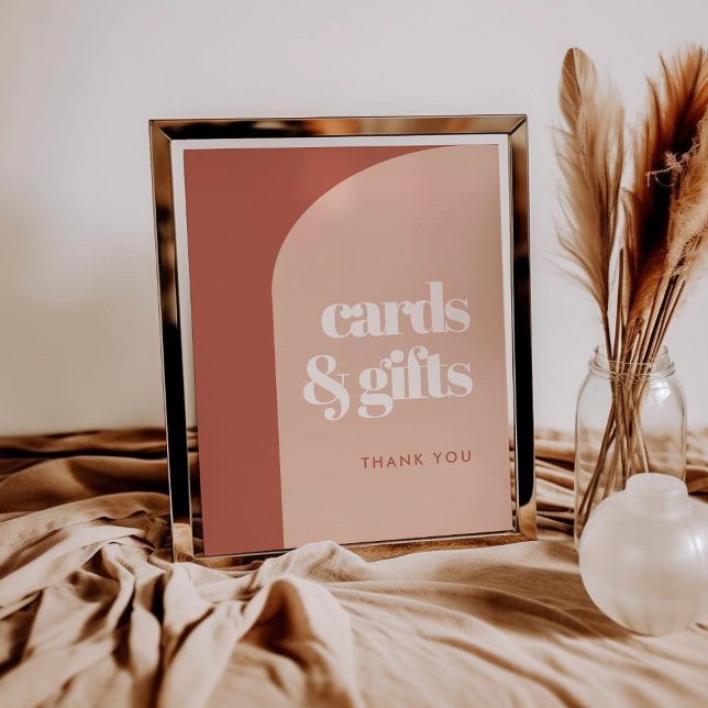 Poster Chic pêche en terre cuite arche Cartes & Cadeaux s (Créateur téléchargé)