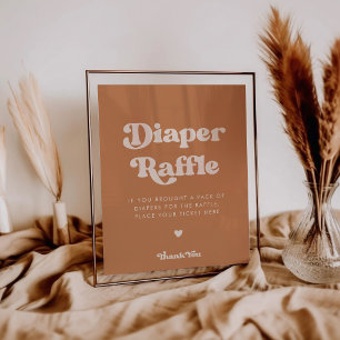Poster Chic rétro sucre Brown Chaussure Raffle