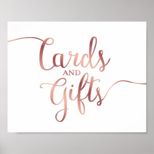 Poster Chic Rose Gold CARDS AND GIFTS Sign Print