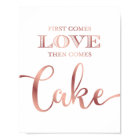 Chic Rose Gold LOVE ALORS GÂTEAU CÔTÉ SIGNALER Imp