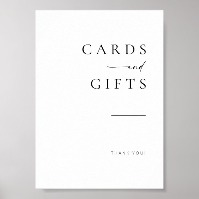 Poster Chic + Simple Script Moderne Cartes de Mariage + C (Devant)