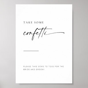 Poster Chic + Simple Script Moderne Confetti Toss Sign
