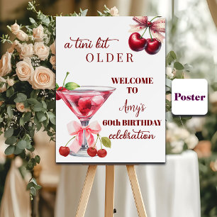 Poster Chic Un Tout Petit Peu Plus Vieille Martini Cerise