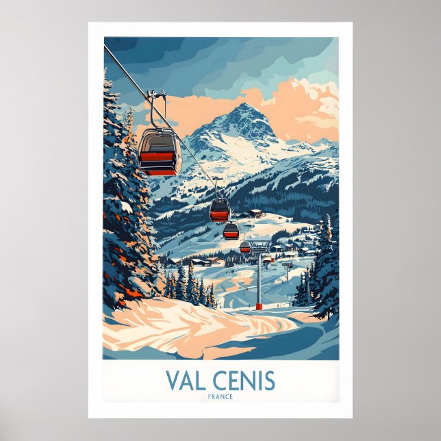 Poster Chic Val Cenis Ski œuvre d'art pour votre maison 1 (Devant)