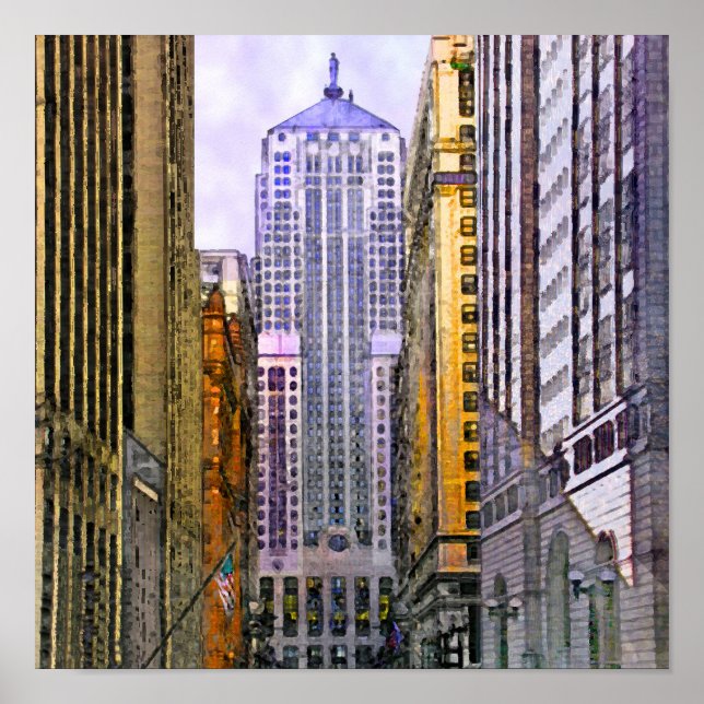 Poster Chicago Board Of Trade - Carré Wall Art (Devant)