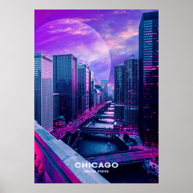Poster Chicago City (Devant)