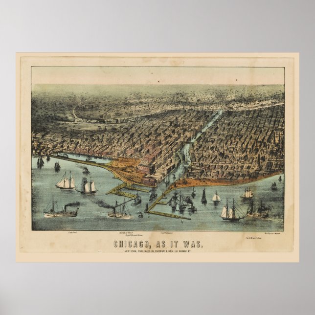 Poster Chicago, Comme C'Était. Avant le grand incendie de (Devant)