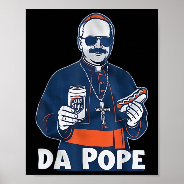 Poster Chicago Da Pope Funny Humour catholique (Devant)