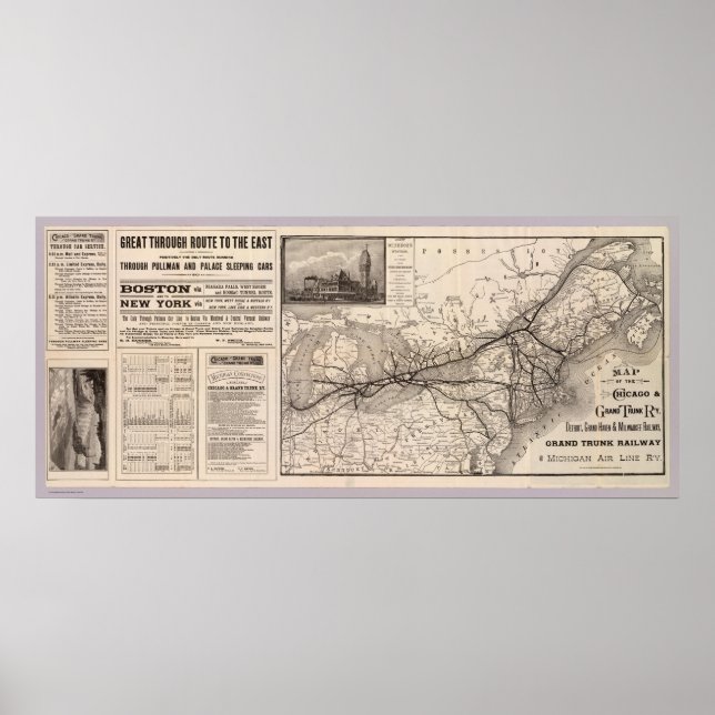 Poster Chicago et Grand Trunk Railway (Devant)