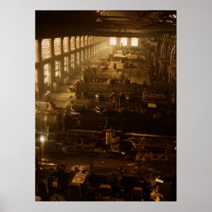 Poster Chicago et Northwestern RR Shop