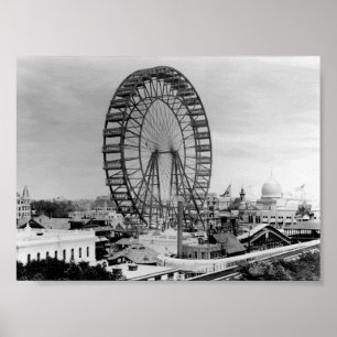 Poster Chicago Ferris Wheel - 1893 Columbian Exposition