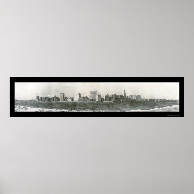 Poster Chicago IL Michigan Avenue Photo 1910 (Devant)