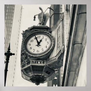 Poster Chicago, Illinois Architect, Horloge