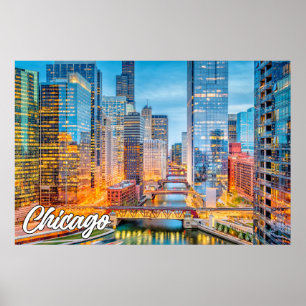 Poster Chicago, Illinois, États-Unis
