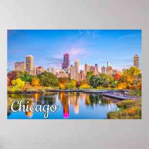 Poster Chicago, Illinois, États-Unis