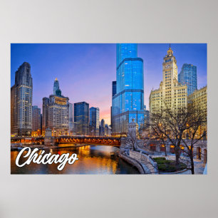 Poster Chicago, Illinois, États-Unis
