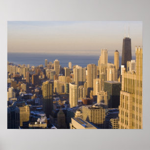 Poster Chicago, Illinois, Skyline depuis la tour Sears