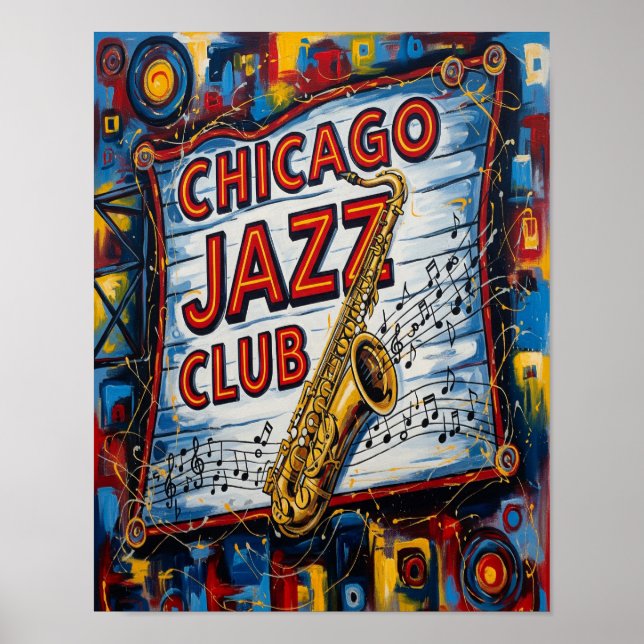 Poster Chicago Jazz Club (Devant)