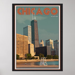 Poster Chicago - John Hancock Centre