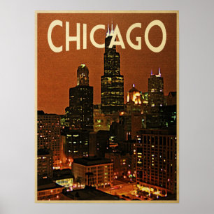Poster Chicago La Nuit