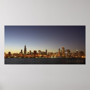 Poster Chicago la nuit