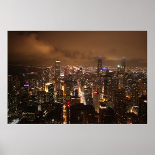Poster Chicago la nuit