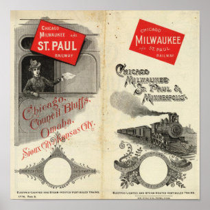 Poster Chicago Milwaukee et St Paul Railway