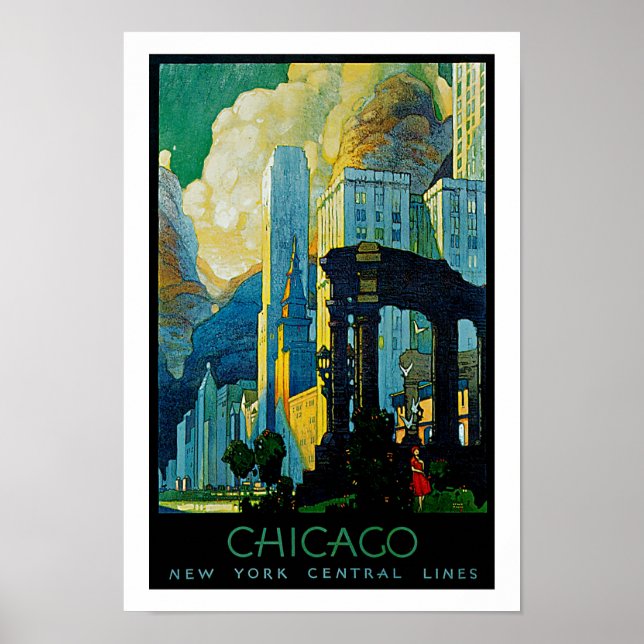 Poster Chicago ~ New York Central Lines (Devant)