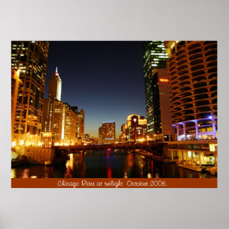 Poster Chicago River à