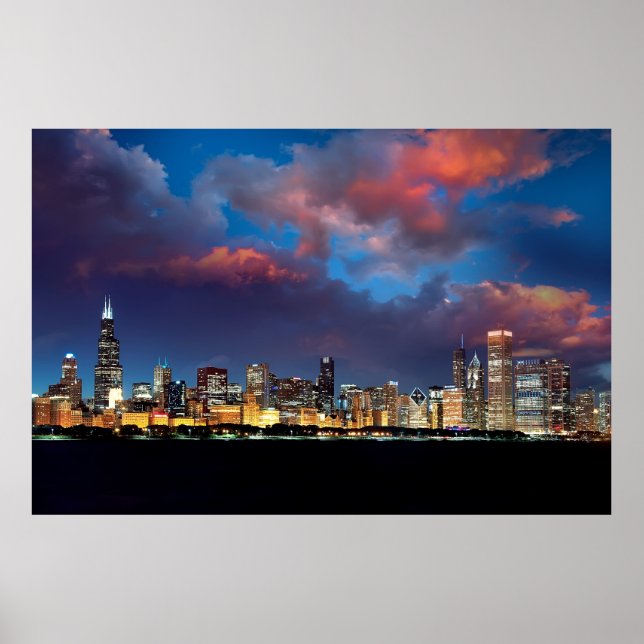 Poster Chicago Skyline (Devant)