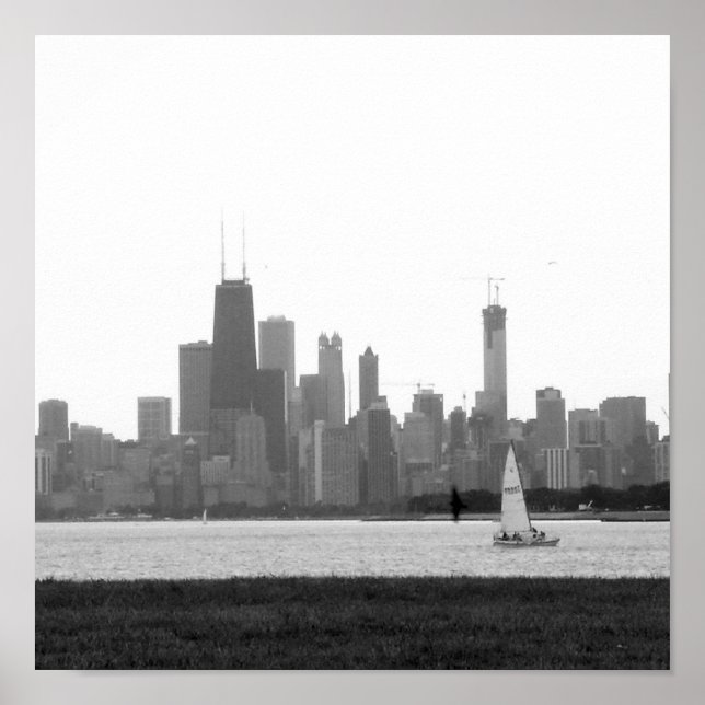 Poster Chicago Skyline (Devant)
