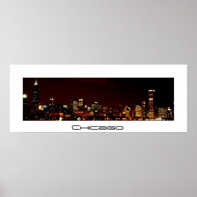 Poster Chicago Skyline (Devant)