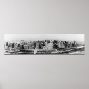 Poster Chicago vintage l'Illinois 1911 de l'avion