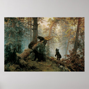 Poster Chichkine, Ivan - Matin dans une forêt de pins
