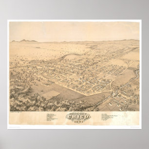 Poster Chico, carte panoramique 1871 (0272A) de CA