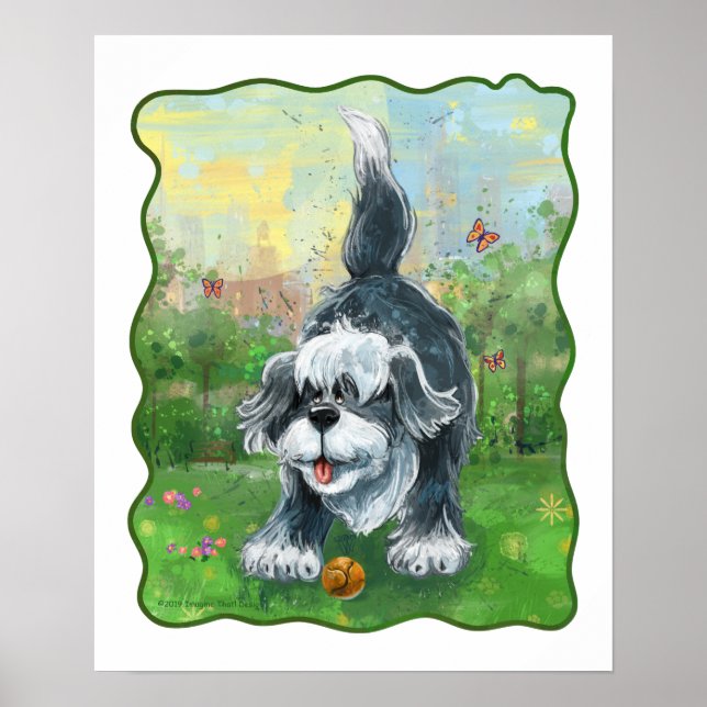 Poster Chien à mouton escarpé (Devant)