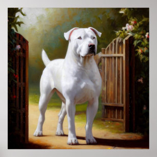 Poster Chien argentin Dogo