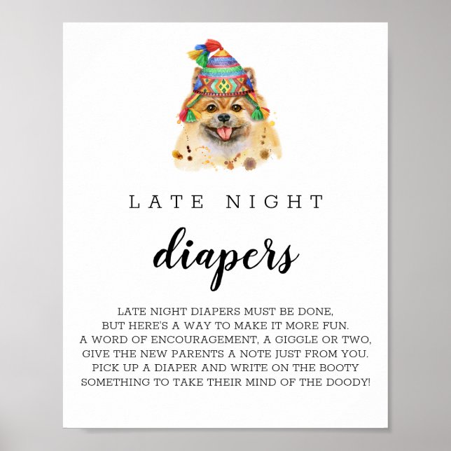 Poster Chien Baby shower Chien Chien Chien Chien Chien Po (Devant)