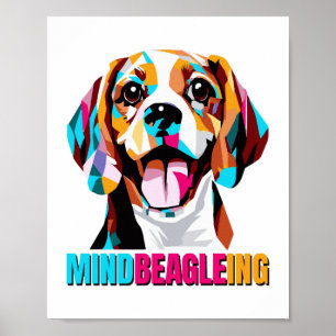 Poster Chien Beagle de l'état d'esprit