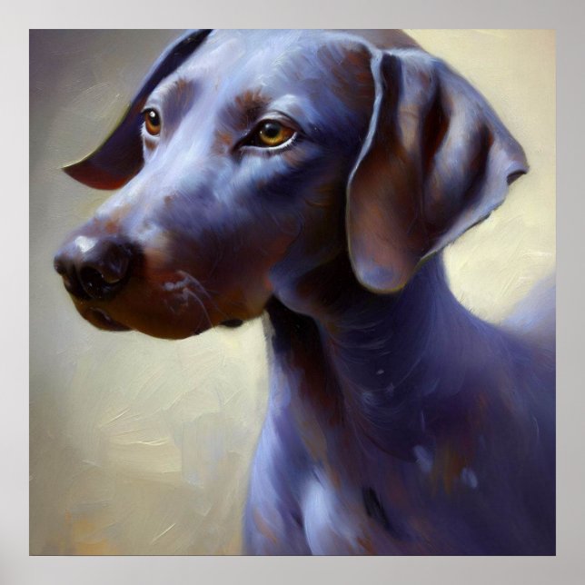 Poster Chien bleu dentelle (Devant)