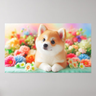 Poster Chien bouffé aux grands yeux | Image Joyeuse de an