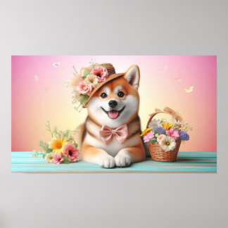 Poster Chien bouffé aux grands yeux | Image Joyeuse de an