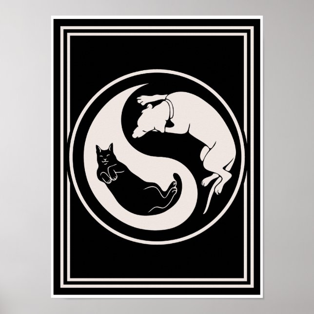 Poster Chien-chat Yin-Yang (Devant)