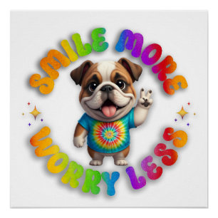Poster Chien Chien Chien Chien Chien Positif Teint Hippie