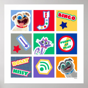 Poster Chien Chien Pal   Bingo, Rolly & Hissy Graphic