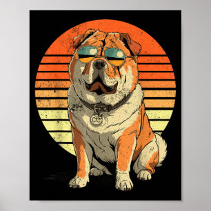 Poster Chien Chow Chow hommes femmes vintage amoureux des