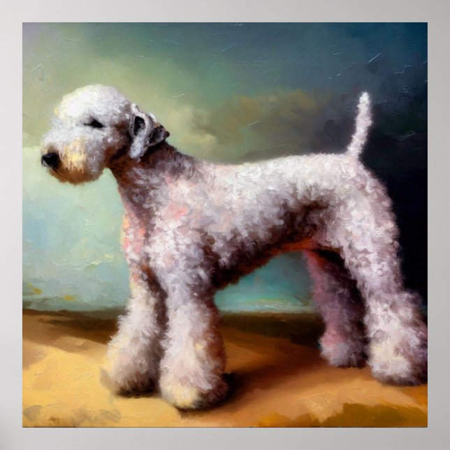 Poster Chien de Bedlington Terrier (Devant)